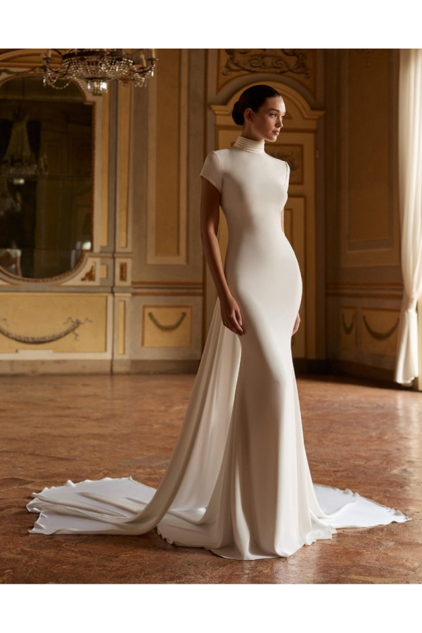 Abito da sposa Mailani, avorio, sirena in crep Alberto Palatachi 2027