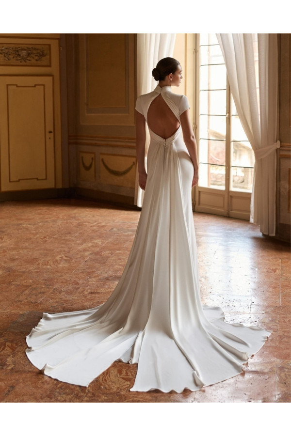 Abito da sposa Mailani, avorio, sirena in crep Alberto Palatachi 2027