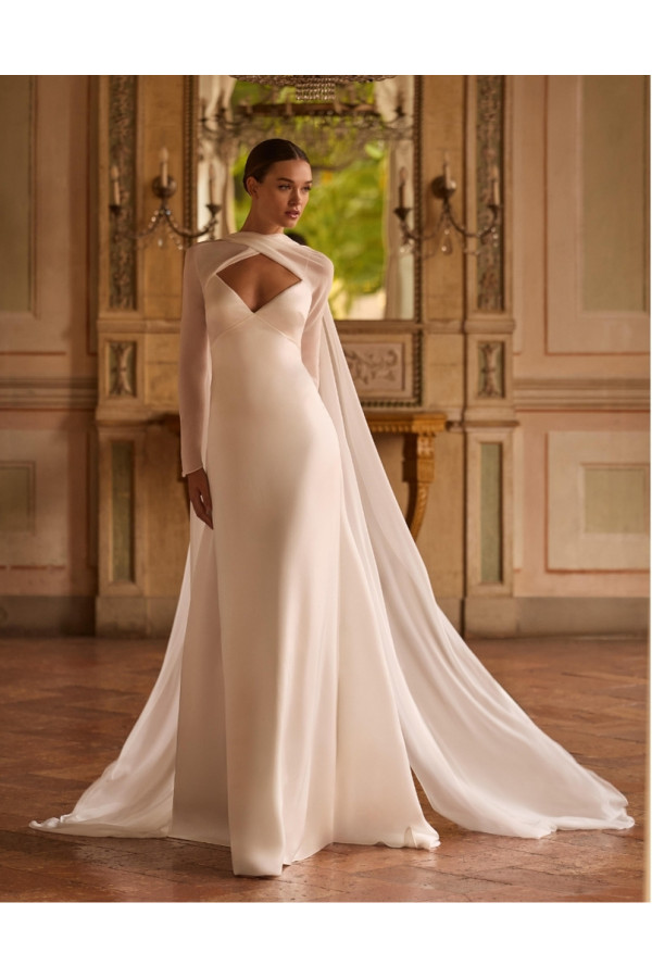 Abito da sposa Hildur, chiffon, scivolato Alberto Palatachi 2027