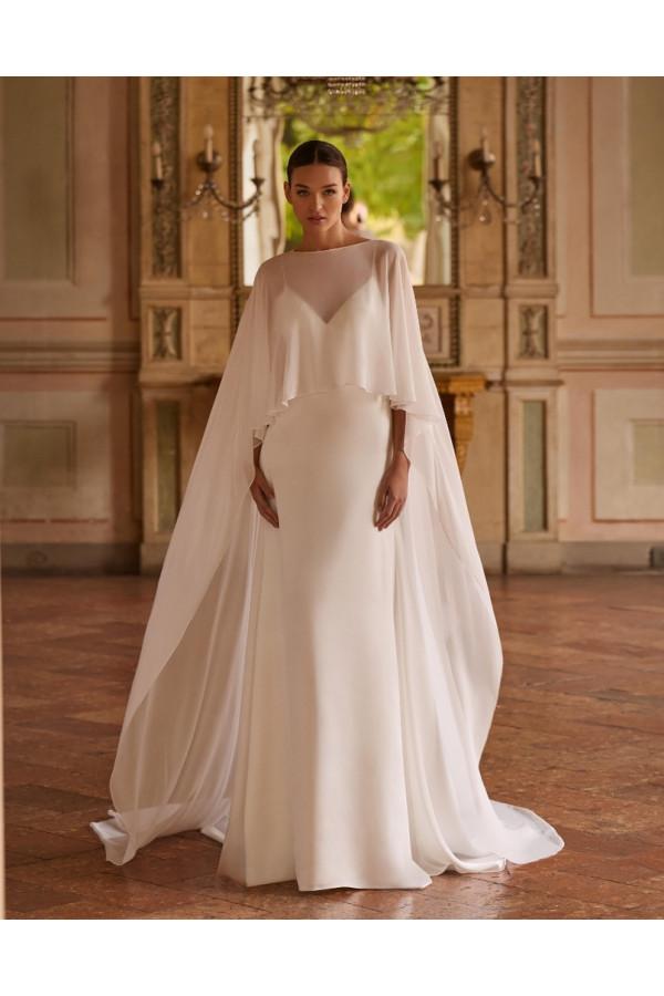 Abito da sposa Hildur, chiffon, scivolato Alberto Palatachi 2027
