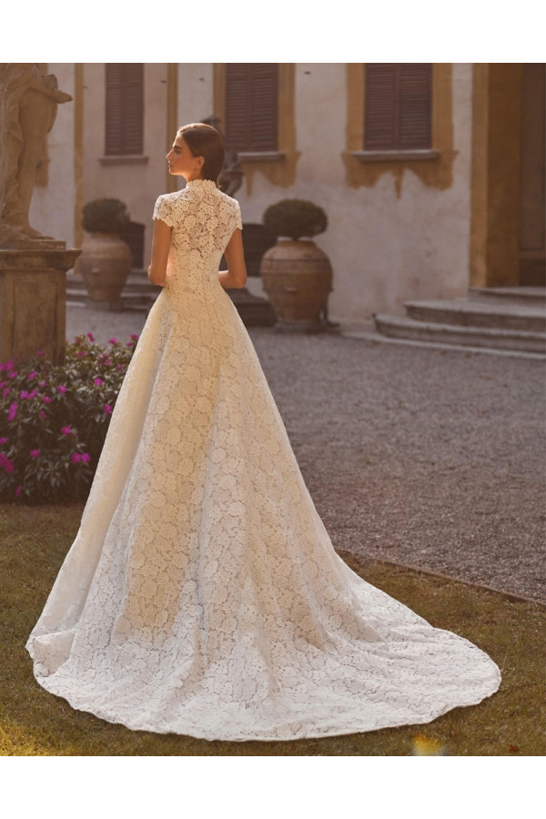 Abito da sposa Debbie, avorio, pizzo, ampio.  Alberto Palatachi 2027