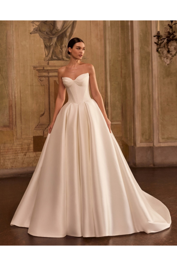 Thalassa abito da sposa avorio ampio mikado di alberto Palatchi 2027