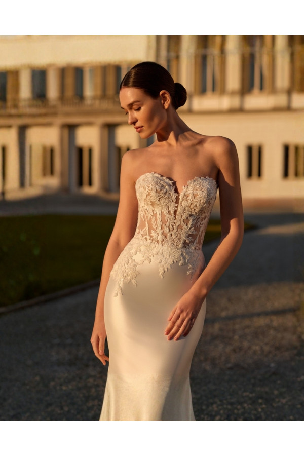 Protea abito da sposa a sirena di mikado di Alberto Palatchi
