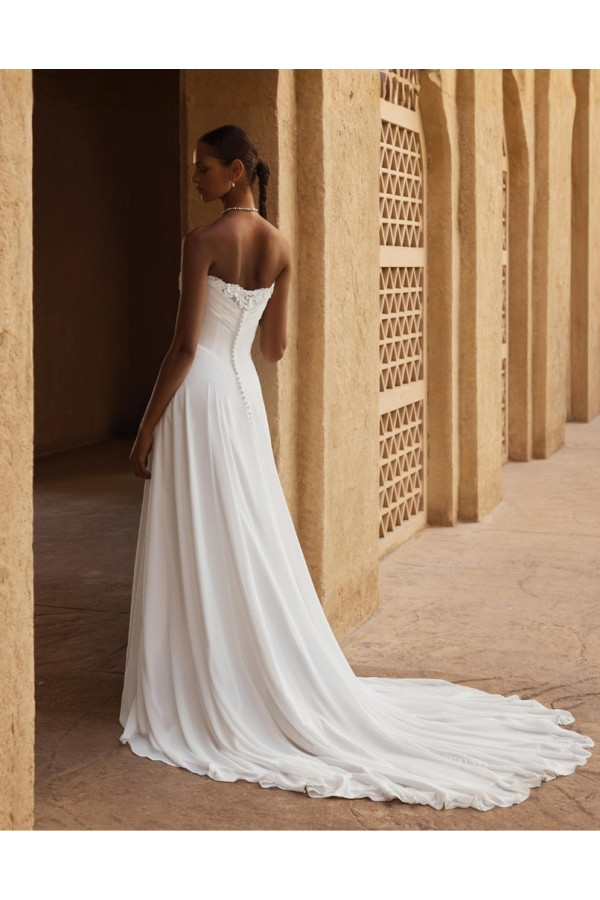 Abito sposa avorio chiffon ampio 66478 di Lillian West 2027
