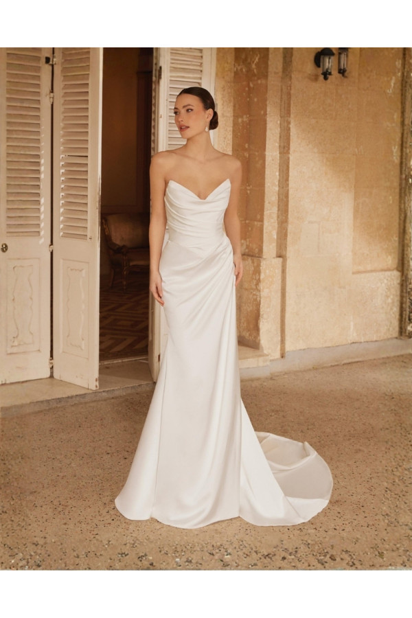 Abito sposa avorio crepe sirena 44600 Sincerity 2027