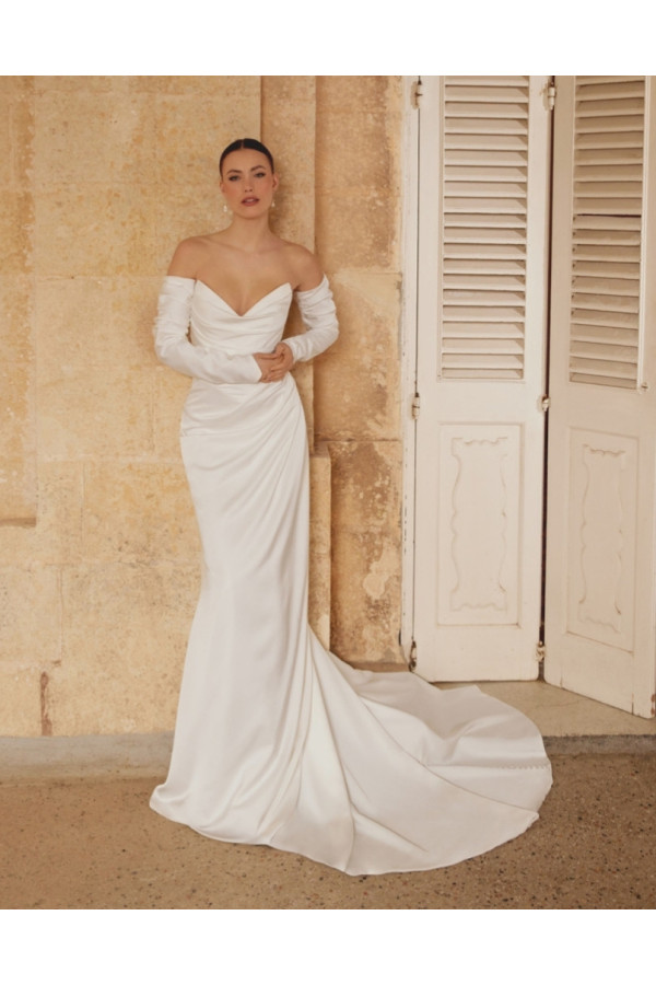 Abito sposa avorio crepe sirena 44600 Sincerity 2027