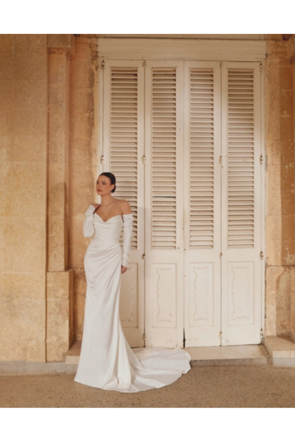 Abito sposa avorio crepe sirena 44600 Sincerity 2027