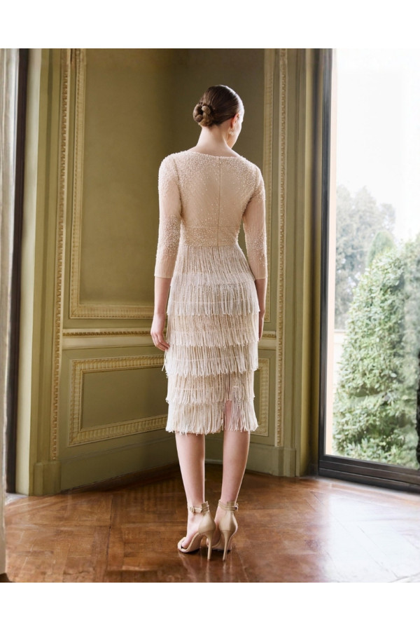 Abito da cerimonia donna 1gh6 di couture club per rosa calara a balze