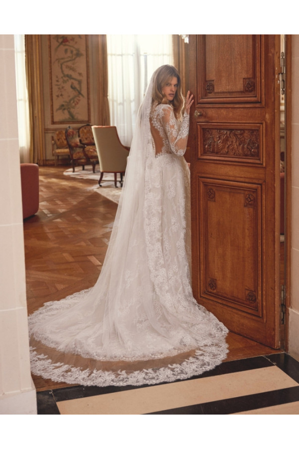 Nela Abito sposa avorio pizzo ampio Justin Alexander 2027