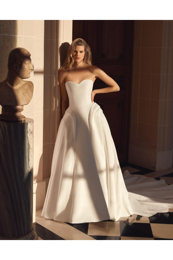 Noble Abito sposa avorio mikado ampio Justin Alexander 2027