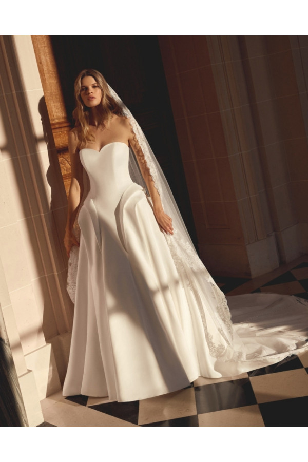 Noble Abito sposa avorio mikado ampio Justin Alexander 2027
