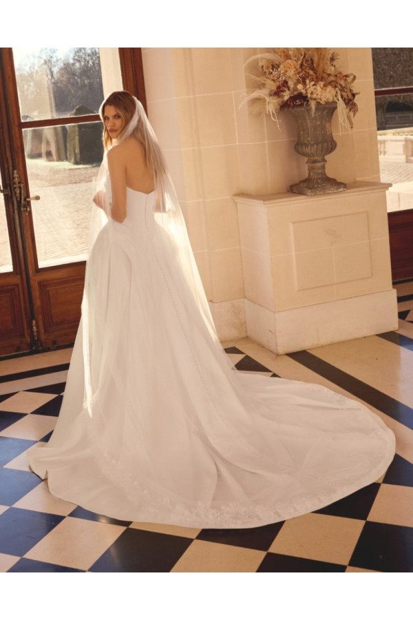 Noble Abito sposa avorio mikado ampio Justin Alexander 2027