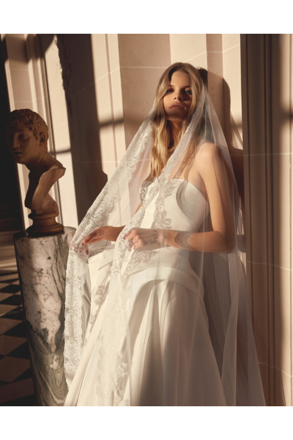 Noble Abito sposa avorio mikado ampio Justin Alexander 2027
