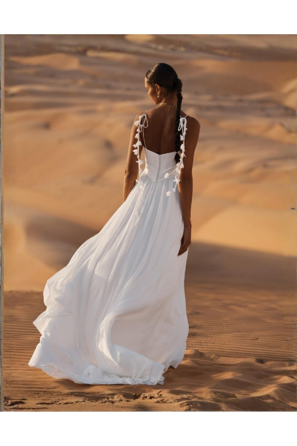 Abito da sposa avorio crepe impero bohemien 66472 Lillian West 2027