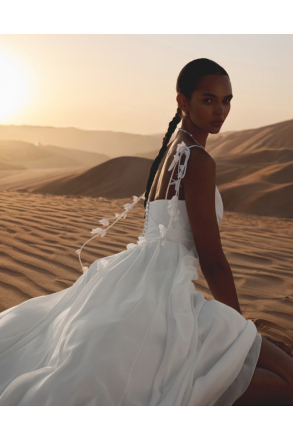 Abito da sposa avorio crepe impero bohemien 66472 Lillian West 2027