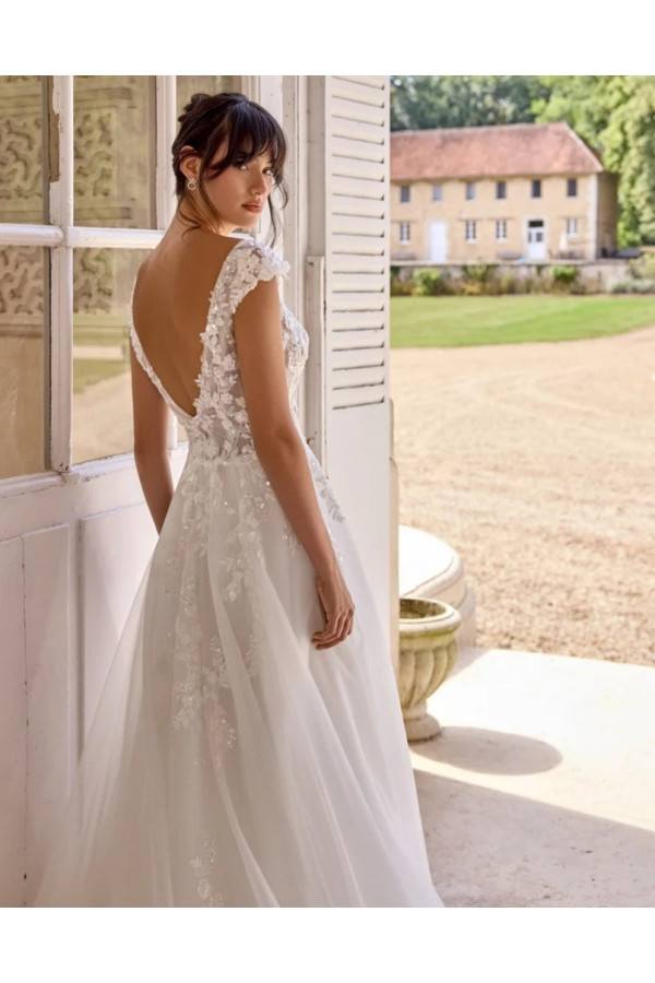Coco Abito da sposa avorio in tulle glitterato Adore 2027