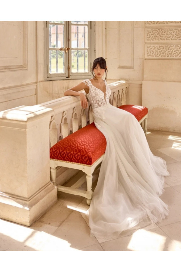Coco Abito da sposa avorio in tulle glitterato Adore 2027