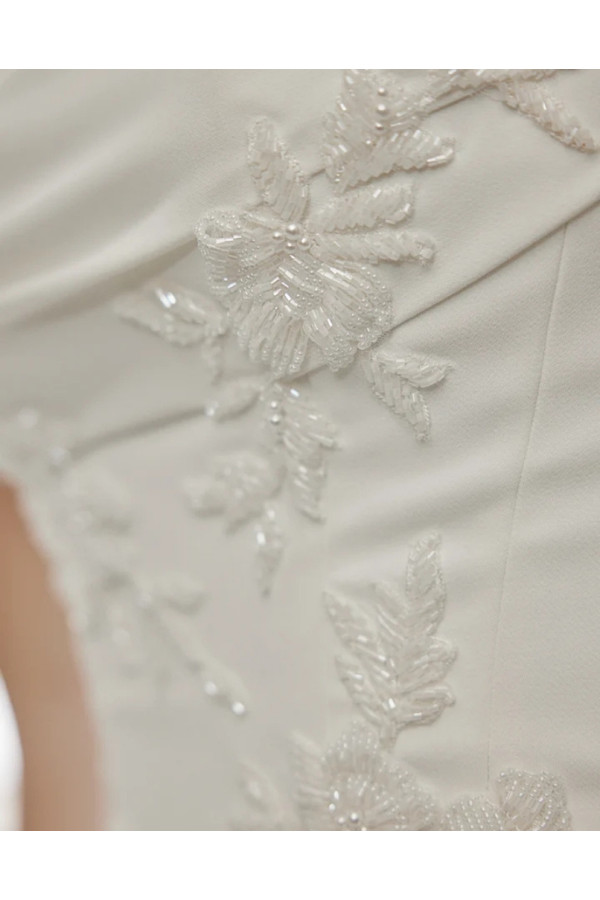 Monroe abito da sposa avorio in crepe a sirena Justin Alexander 2027