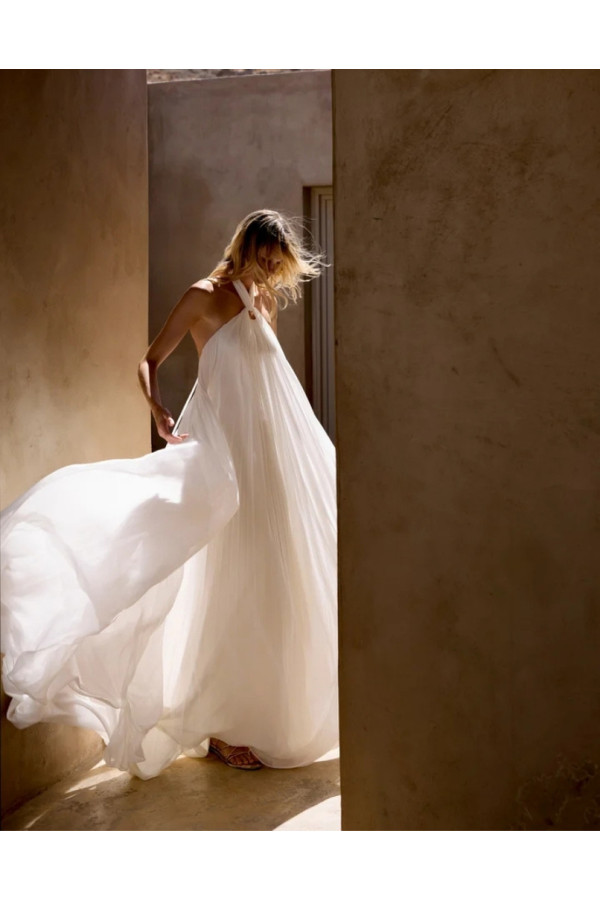 Abito da sposa avorio in chiffon scivolato 66440 di Lillian West 2027