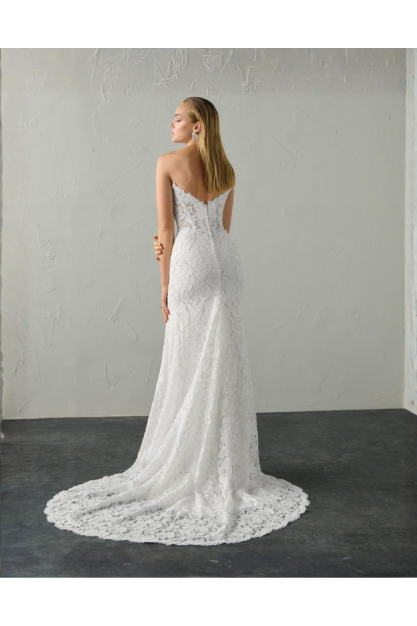 Blaze abito da sposa avorio in pizzo sirena Justin Alexander Signature