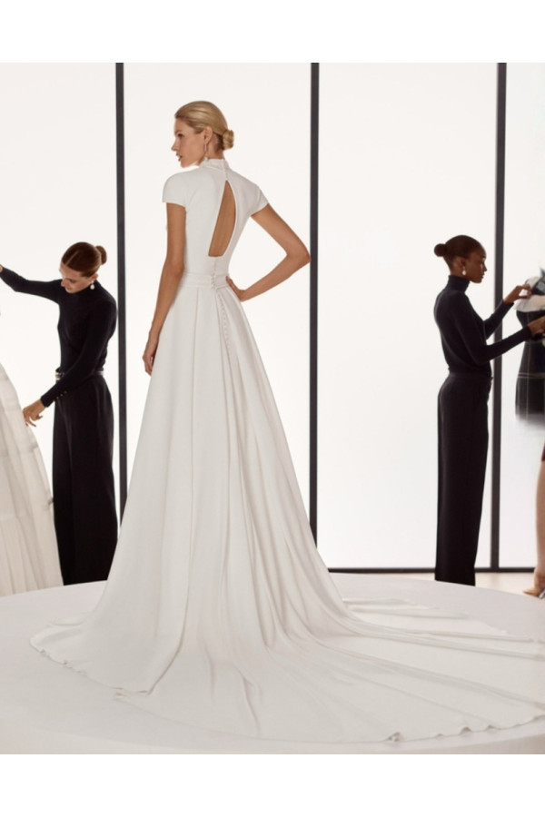 Savae Abito da sposa avorio in cady a sirena di Rosa Clará