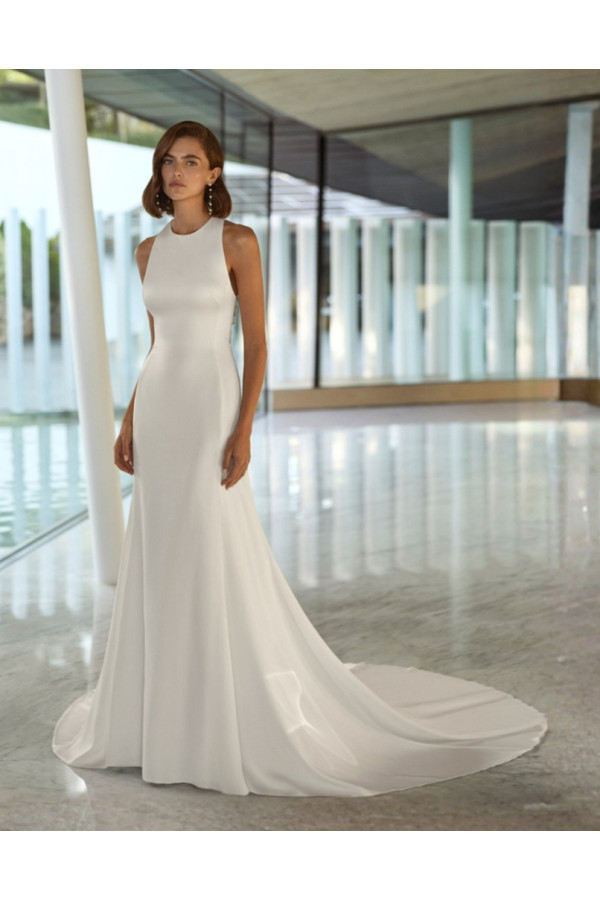 Gaya abito da sposa avorio in raso a sirena Rosa Clará Soft 2027
