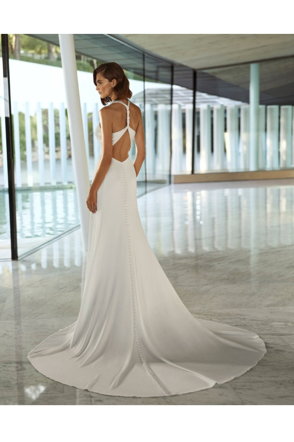 Gaya abito da sposa avorio in raso a sirena Rosa Clará Soft 2027