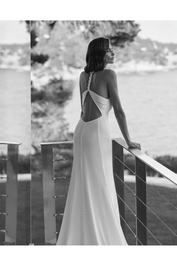Gaya abito da sposa avorio in raso a sirena Rosa Clará Soft 2027