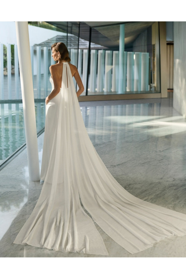 Gianel Abito da sposa avorio in cady jumpsuite Rosa Clará Soft 2027