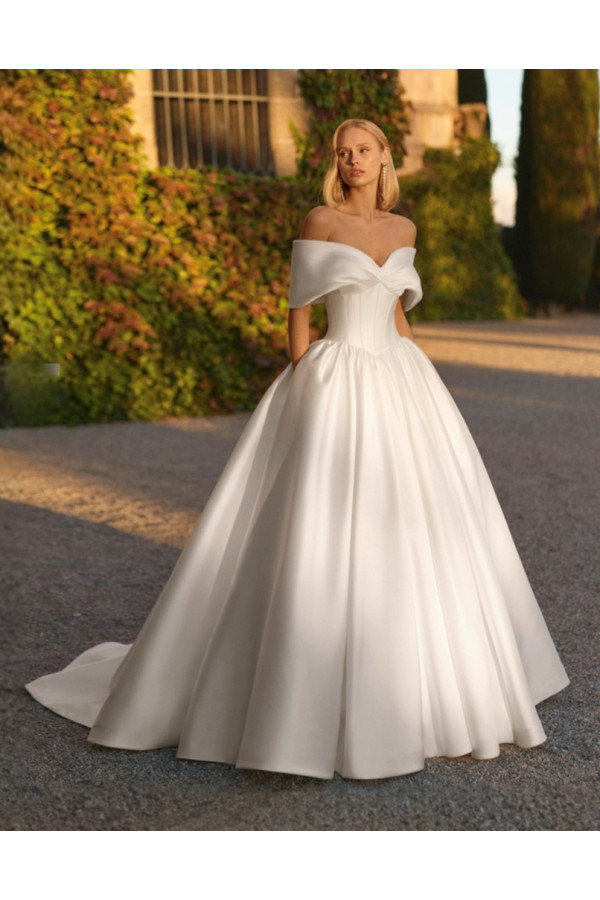 Frenesi Abito da sposa avorio in mikado ampio di Luna Novias 2027