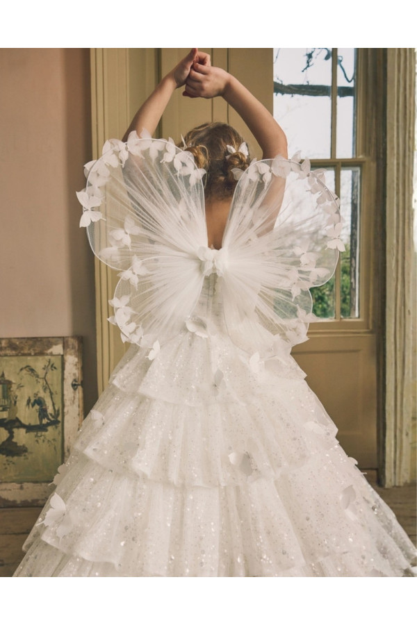 Ali per abito da Prima Comunione avorio in tulle Persephone di Fable