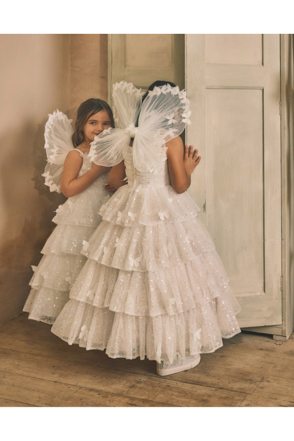 Ali per abito da Prima Comunione avorio in tulle Persephone di Fable