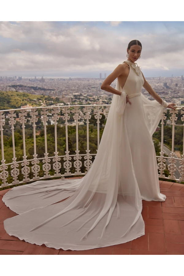 Natalie abito da sposa avorio in pizzo ampio di fara sposa