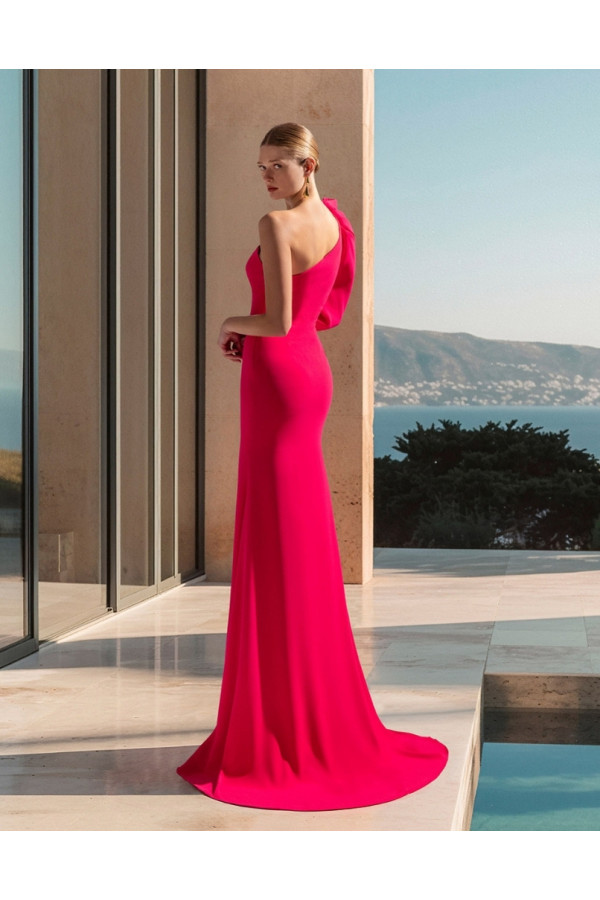 Abito da cerimonia donna 1p24 a sirena monospalla crep Paloma Queves