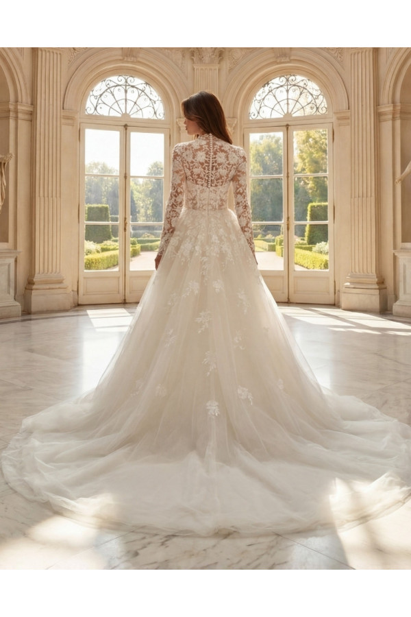 Abito da sposa avorio in tulle ampio 27MK21 Miss Kelly 2027