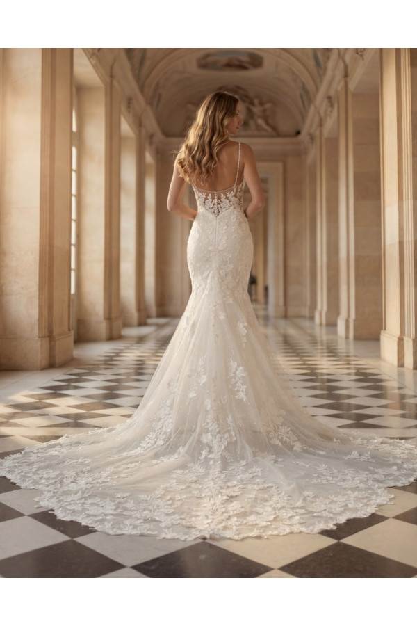 Abito da sposa avorio a sirena in pizzo 27MK04 Miss Kelly 2027