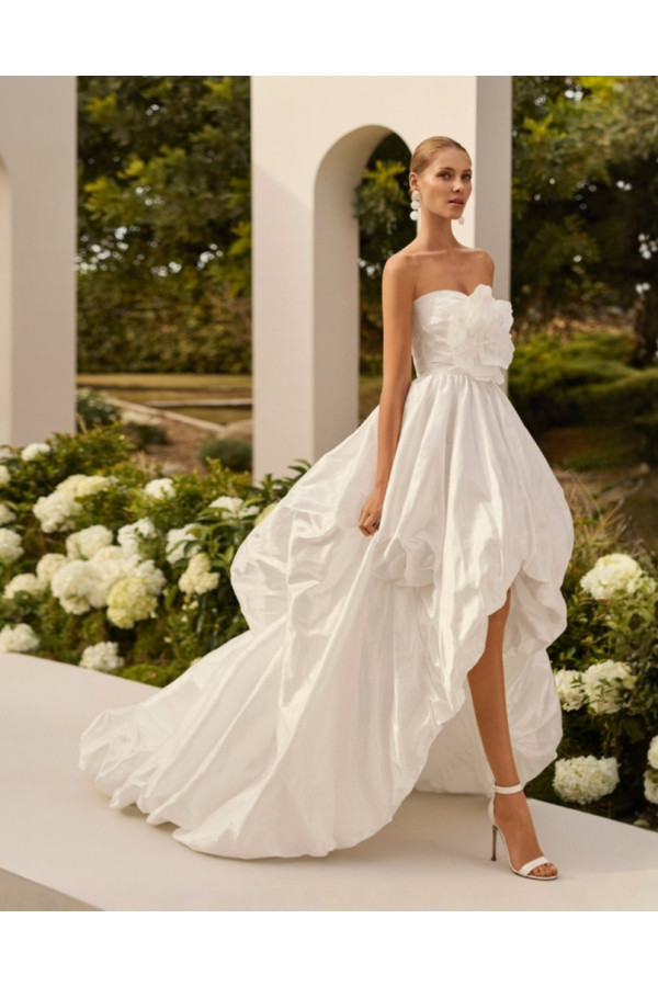 Nyx Abito da sposa avorio in taffetà corto di Rosa Clará