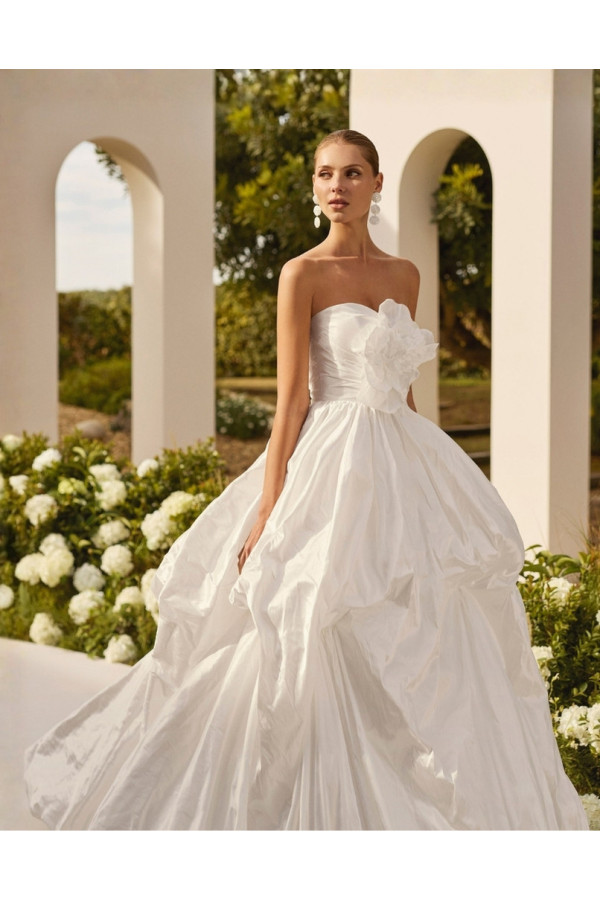 Nyx Abito da sposa avorio in taffetà corto di Rosa Clará