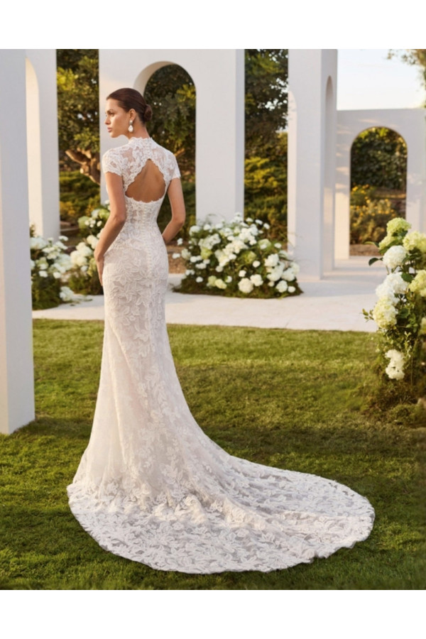 Nil Abito da sposa avorio in pizzo a sirena di Rosa Clará 2027