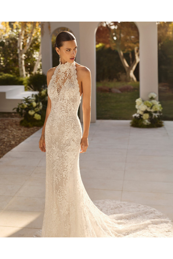 Nidia Abito da Sposa avorio in pizzo trasformabile di Rosa Clará