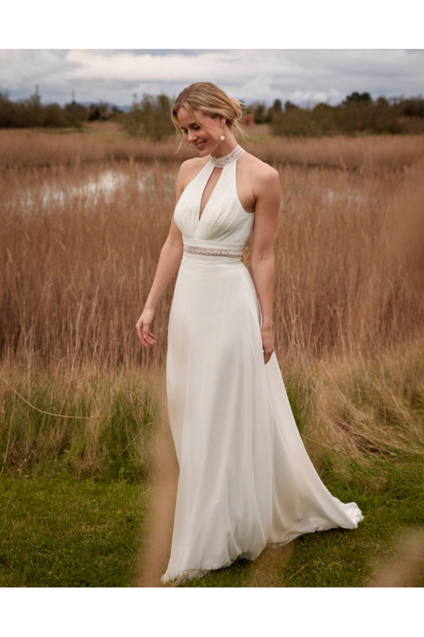 Abito da sposa, 26JFY-16-MK-26, bianco, liscio, mikado, Just for You