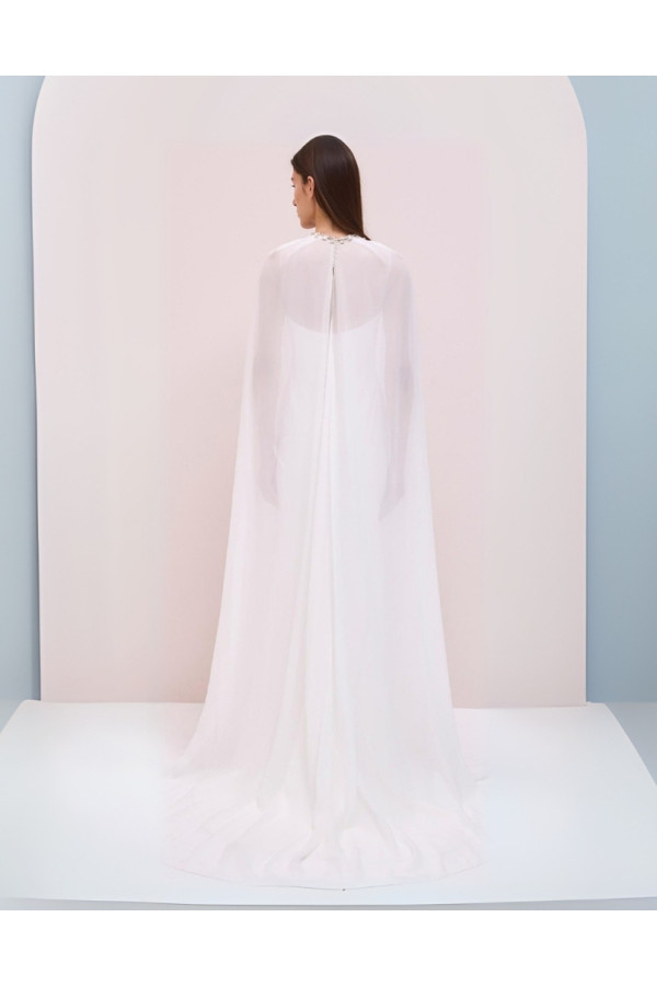 Abito da sposa a sirena avorio in satin Jenny Pachkam