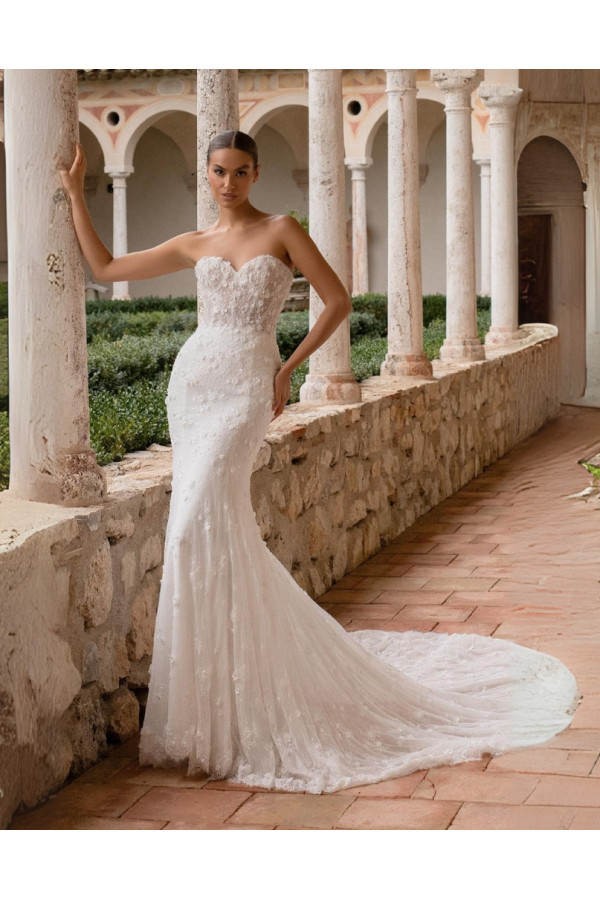 Abito da sposa 26MS-01-MK-26, avorio, pizzo, sirena,, Mercedes
