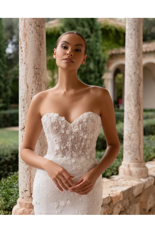 Abito da sposa 26MS-01-MK-26, avorio, pizzo, sirena,, Mercedes