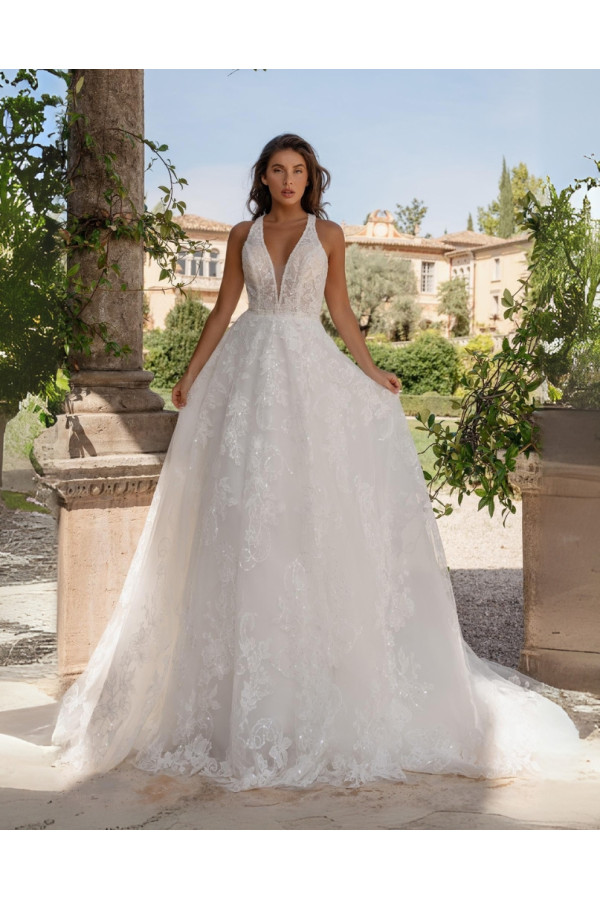 Abito da sposa 26DS-27-MK-26, avorio, pizzo, Divina Sposa