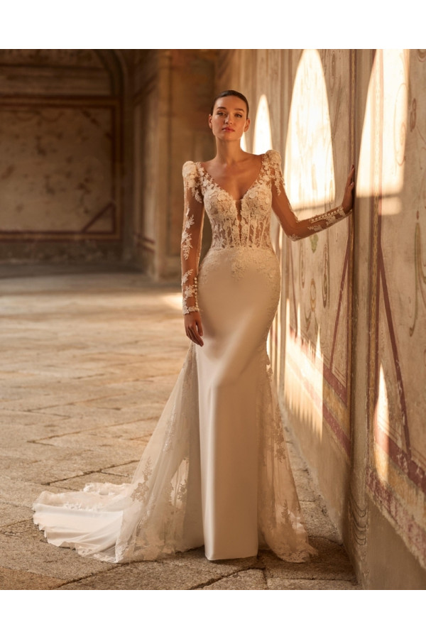 Abito da sposa  inna, crep, a sirena  Alberto Palatachi 2027