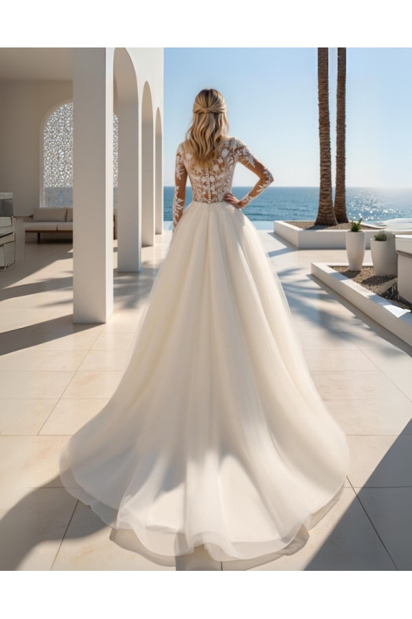 Abito da sposa 26MK-41-MK-26, avorio, ampio, tulle, Miss Kelly