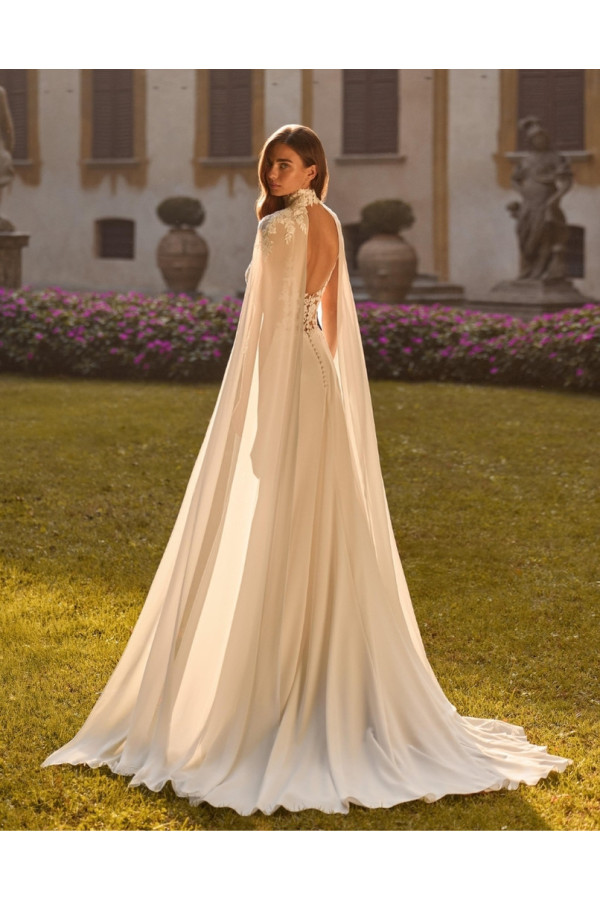 Abito da sposa Lena, avorio, scivolato in crep Alberto Palatachi 2027