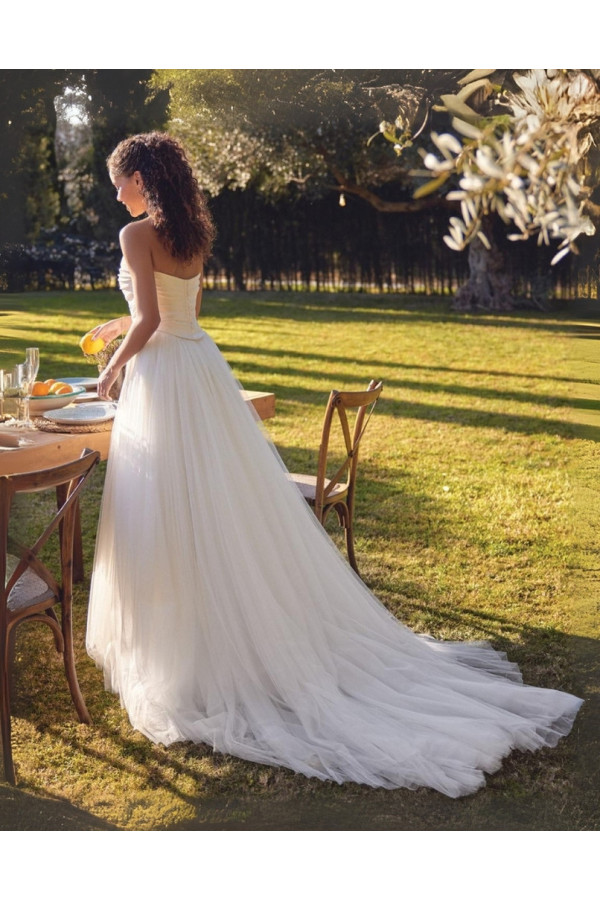 Abito da sposa avorio in tulle spumeggiante 66435 Lillian West