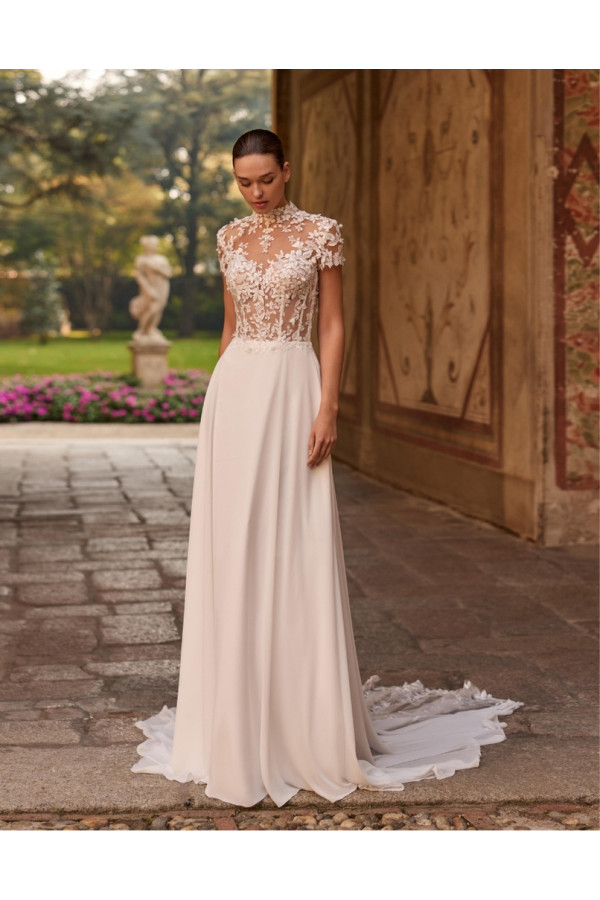 Abito da sposa Faye, avorio, scivolato. Alberto Palatachi 2027.